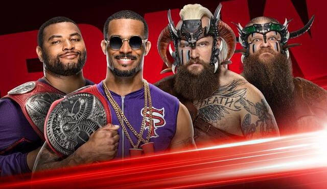 The Street Profits y The Viking Raiders se enfrentarán HOY en Monday Night RAW. Foto: WWE