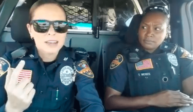 Épica ‘batalla’ de playback de dos policías causa furor en la red [VIDEO]