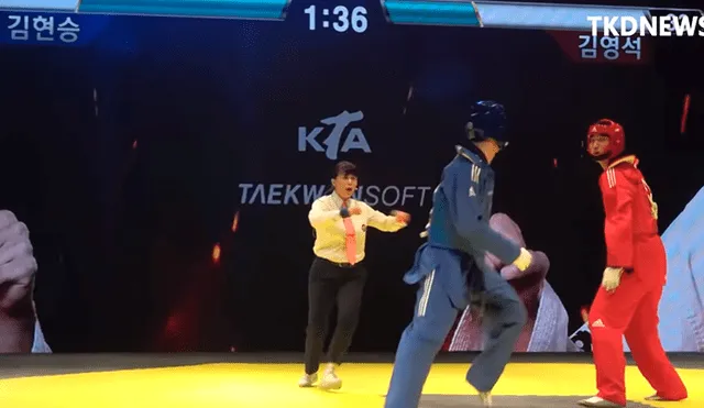 Pelea de exhibición de Taekwondo utiliza barras de salud de Tekken.