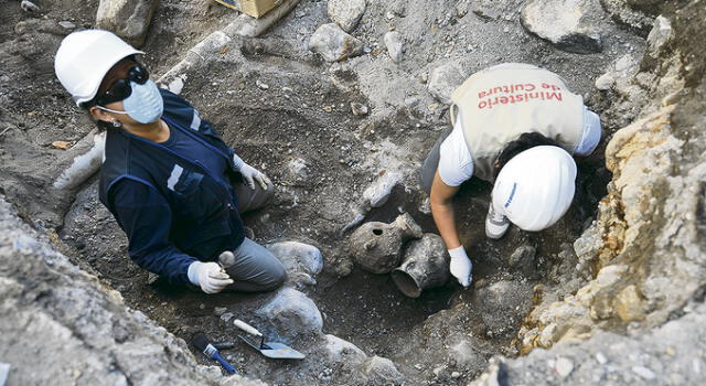 Arequipa: Hallan tumba de la cultura Churajón en obra de cambio de tubería