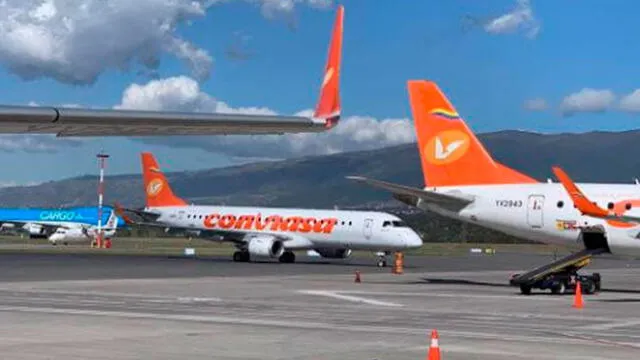 Flota de aviones de la aerolínea venezolana Conviasa. Foto: difusión