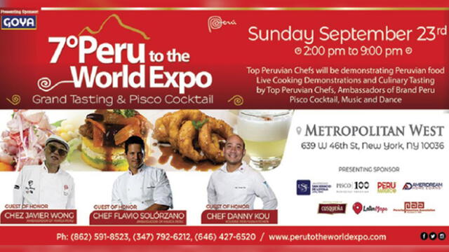 Chefs peruanos se reúnen en séptima edición de “Peru to the World 2018”