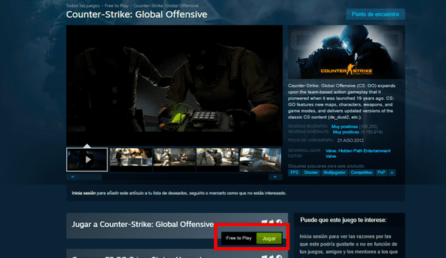 Recuerda que puedes descargar Counter-Strike Global Offensive gratis. Descubre cómo en la nota.