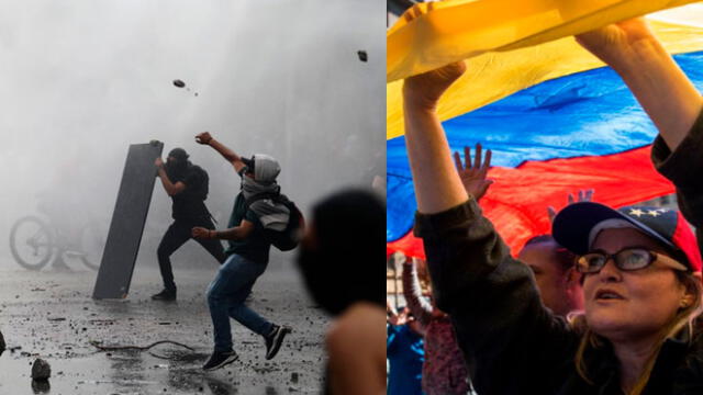 Venezolanos admiten que están viviendo un "deja vu" antes las recientes protestas que se han registrado en Chile. Foto: Composición.