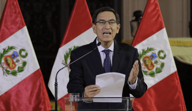 El presidente peruano Martín Vizcarra disolvió el Congreso el pasado 30 se de septiembre. Foto: La República.