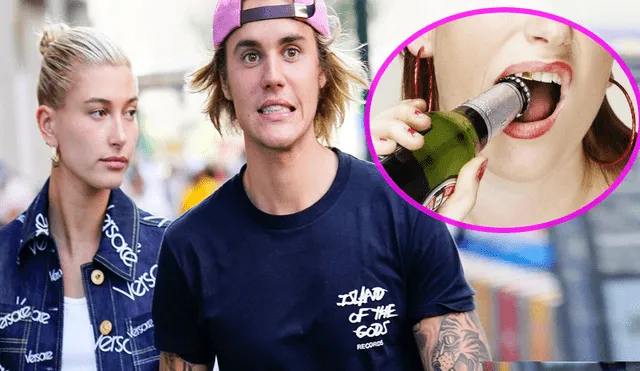 Video de la novia de Justin Bieber destapando botella con los dientes es viral