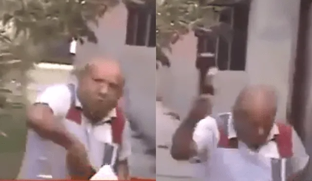 Anciano rompe botella en su cabeza en protesta por no recibir pensión [VIDEO]