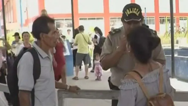 Electora pidió orientación a la ONPE y a la Policía, pero no la recibió. (Foto: Captura de video / TV Perú)
