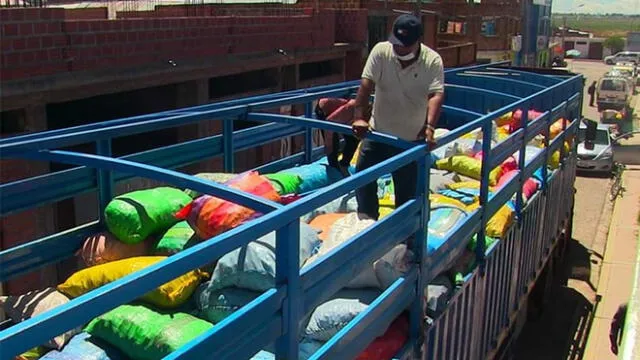 Enviaron productos de primera necesidad consistentes en papa, chuño, quinua y otros a residentes en Tacna.