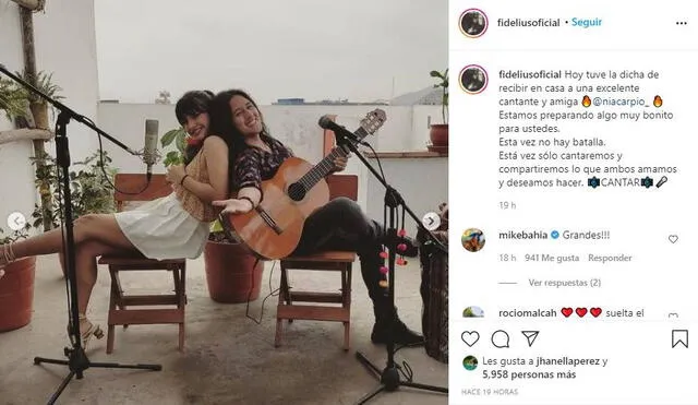 Fidelius prepara dueto junto a Nia Carpio. Foto: Fidelius/ Instagram