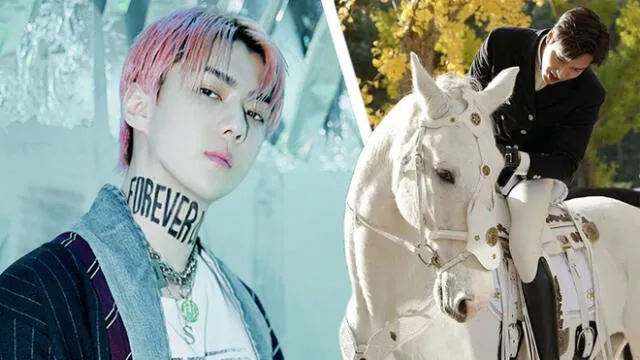 Famoso caballo es uno de los cameos que incluyó Sehun para su primer "solo" oficial. Foto: composición