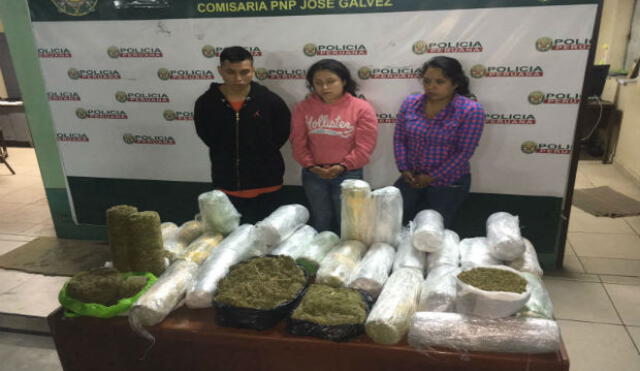 Policía incautó más de 30 kilos de marihuana en Villa María del Triunfo