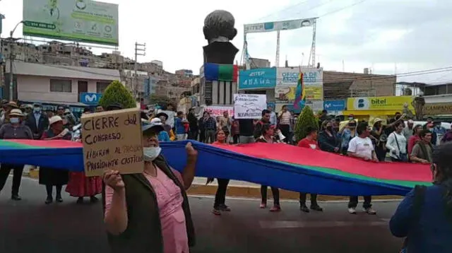 Moquegua. ciudadanos piden el cierre del Congreso y nuevas elecciones. Foto URPI-LR