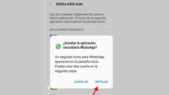Duplicar WhatsApp en el smartphone.