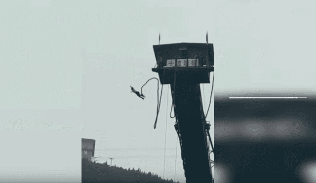 En YouTube, practicó bungee jumping, la cuerda se rompió y el desenlace fue impactante [VIDEO]