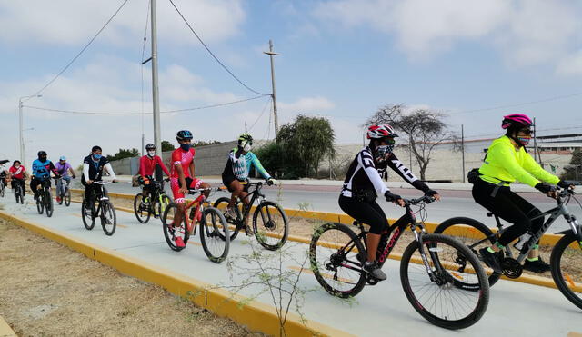 Realizan bicicleteada en Piura. Foto: Diresa