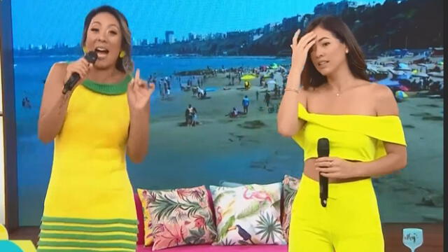 Rodrigo González se burla de Cathy Sáenz por el colorido vestido que lució en su programa