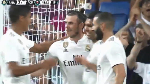 Real Madrid: Bale anotó el 2-1 frente al AC Milan en Trofeo 'Santiago Bernabéu' [VIDEO]