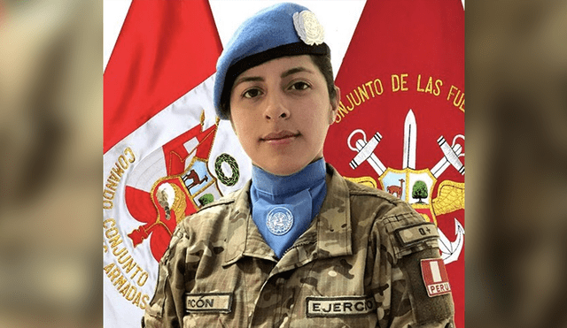 la La suboficial de 1era EP Lorena Picón Aguirre será la primera mujer peruana en integrar la Fuerza de Paz de la ONU en el Líbano. Foto: @CCFFAA_PERU