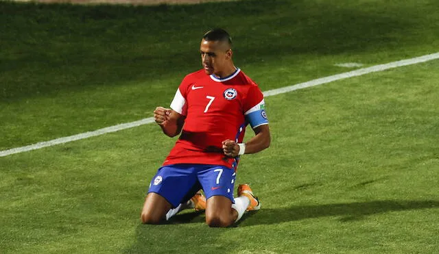 Alexis Sánchez anotó el 2-1 sobre Colombia y se convirtió en el único goleador histórico de Chile. Foto: AFP