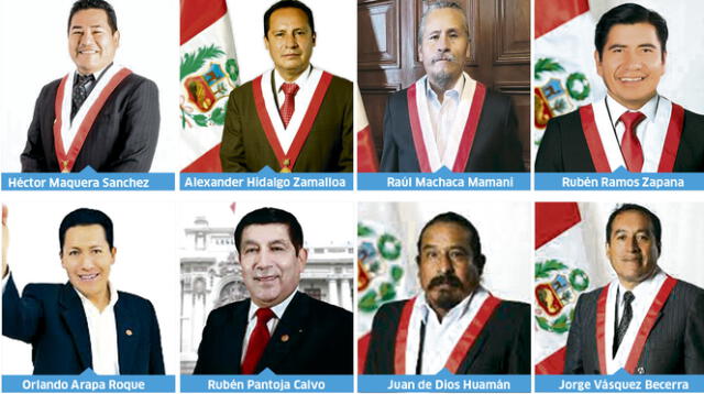 LOS VACADORES. Diez legisladores que votaron por la vacancia tuvieron o tienen procesos penales por delitos contra la administración pública y otros.