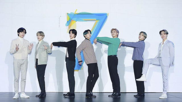 BTS durante el lanzamiento de Map of the soul: 7, su disco en coreano más reciente. Foto: Big Hit
