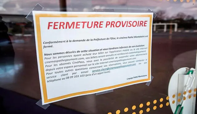 En Francia han cerrado algunos sitios de ocio, como cines, para evitar la propagación del coronavirus. Foto: EFE