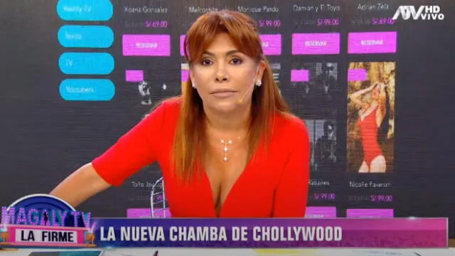 Magaly Medina muestra el nuevo trabajo de los famosos peruanos. Foto: Captura