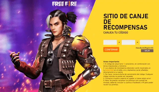 Garena Latina Libera Novos Códigos de Recompensas