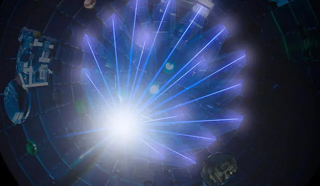 Los científicos del LNLL usan láseres para producir la fusion nuclear en el NIF. Imagen: referencial / LNLL
