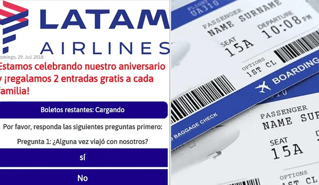 WhatsApp: cuidado con falso mensaje de pasajes aéreos gratis en LATAM