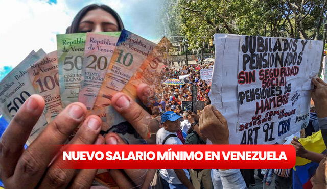 Miles de ciudadanos en Venezuela salen a marchar a las calles por un nuevo salario mínimo en Venezuela. Foto: Semana/ @_Provea/ Twitter/ composición LR