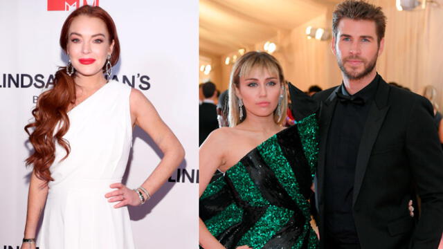 Lindsay Lohan, Liam Hemsworth y Miley Cyrus