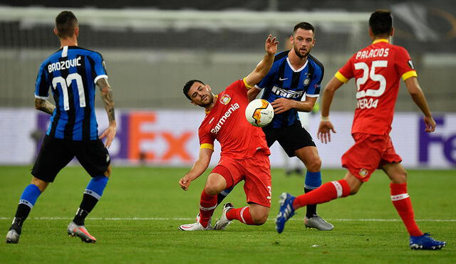 Inter contra Leverkusen EN VIVO: juegan por cuartos de final de la Europa League. Foto: AFP.