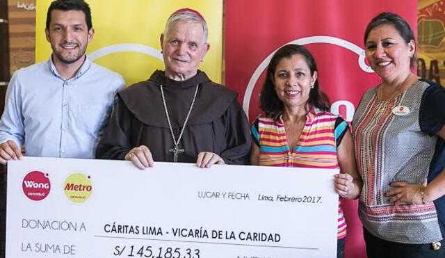 Donaciones a Cáritas Lima por los vueltos en supermercados superan los 140 mil soles