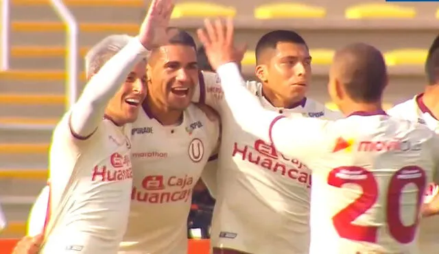 Jonathan Dos Santos marcó el primer gol del partido entre Universitario y Atlético Grau. | Foto: Captura de Gol Perú