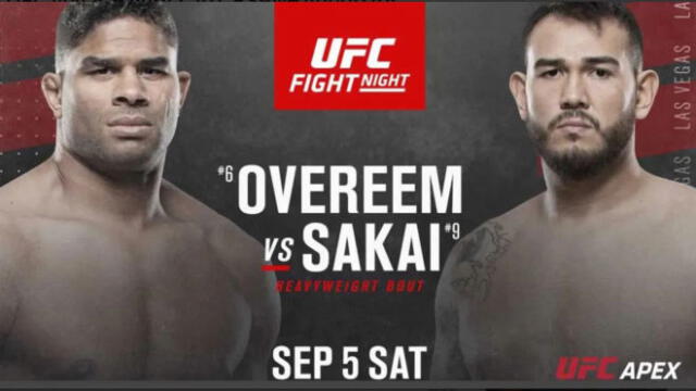 UFC: Overeem vs. Sakai. Foto: UFC