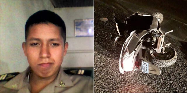 Policía murió tras despistarse con su moto.