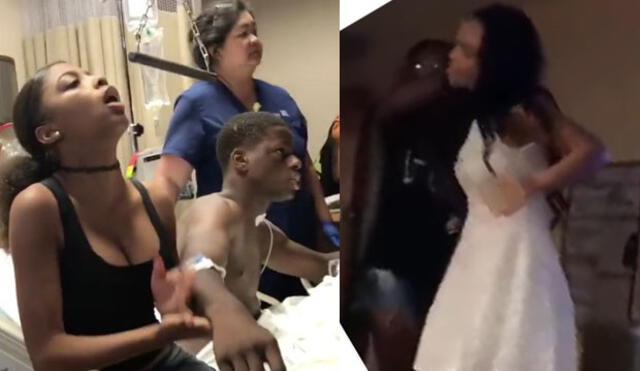 YouTube: Novia y amante llegaron juntas a visitar a joven herido en hospital