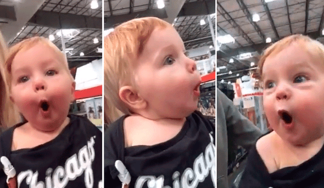 La adorable reacción de un bebé al ver adornos navideños que derrite a los usuarios de Facebook [VIDEO]