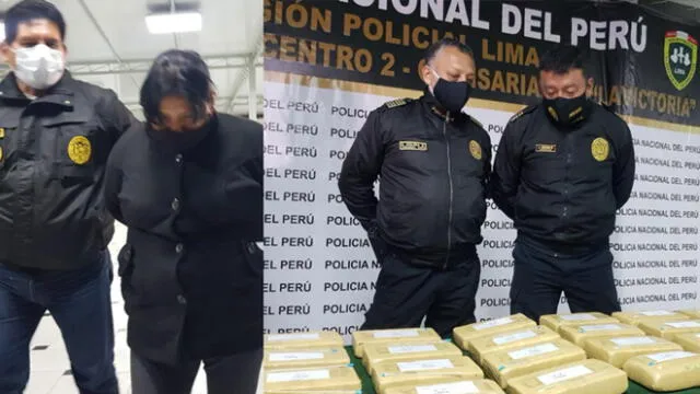 Detenida aseguró que le pagaron S/ 2.000 para llevar clorhidrato de cocaína hasta Puno. (Fotos: Luis Villanueva / GLR - URPI)