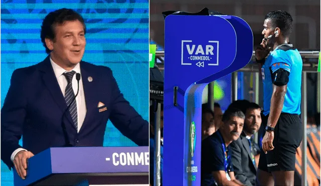 Alejandro Domínguez, presidente de la Conmebol, afirmó estar de acuerdo con la utilización del VAR en las Eliminatorias sudamericanas. | Foto: AFP