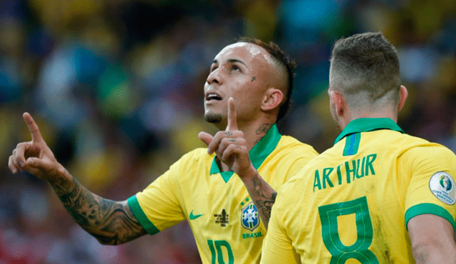 Everton salió campeón con Brasil en la Copa América 2019 tras vencer en la final a Perú. (FOTO: AFP).