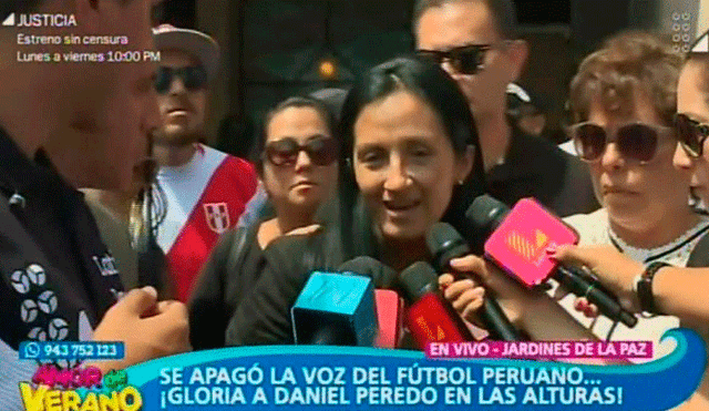 Esposa de Daniel Peredo habló con la prensa tras las muestras de cariño del público [VIDEO]