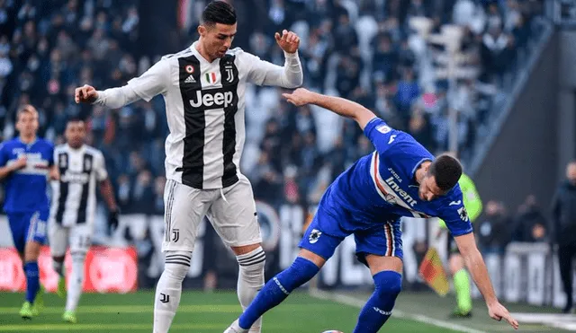 Juventus, con doblete de Ronaldo, venció 2-1 a Sampdoria por Serie A [RESUMEN]