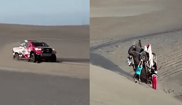 Dakar 2018: Quiso cruzar una duna a velocidad y terminó "clavado" [VIDEO]