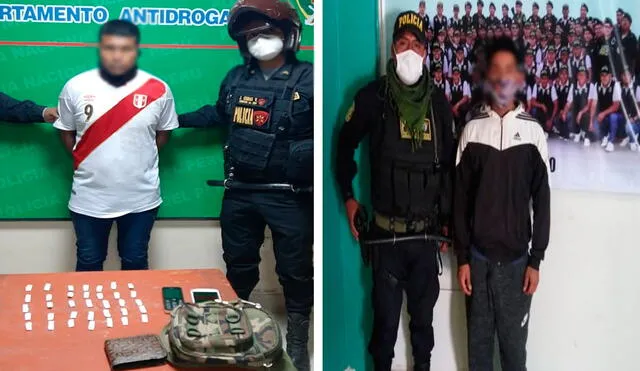 Dos personas son intervenidas con droga en la ciudad de Chiclayo. Foto: Policía Nacional