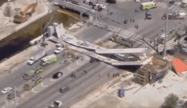 EE.UU.: Puente peatonal colapsa dentro de Universidad de Florida [VIDEO]