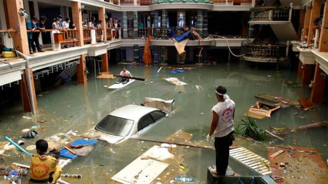Tsunami en Indonesia. Año 2004. Foto: AFP.