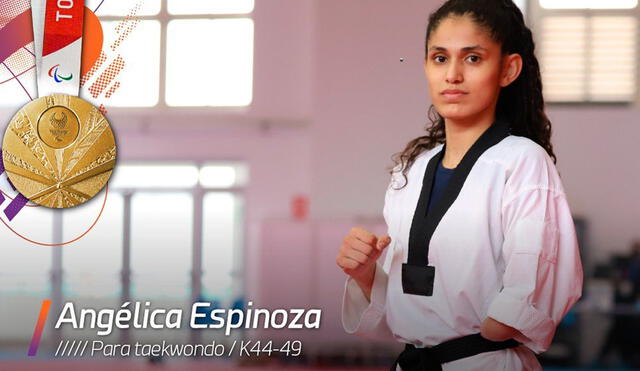 Angélica Espinoza consiguió la primera medalla de oro para Perú en los Juegos Paralímpicos 2020. Foto: IPD